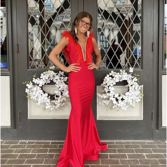 sherri hill, 00. red - Picture 5 of 6
